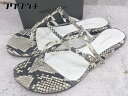 ◇ ◎ UNITED ARROWS ユナイテッドアローズ パイソン型押し フラット サンdナル サイズ38 マルチ レディース 【中古】