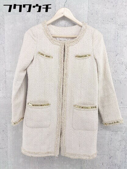 ◇ pour la frime プーラフリーム 長袖 ジャケット サイズM ベージュ系 レディース 【中古】