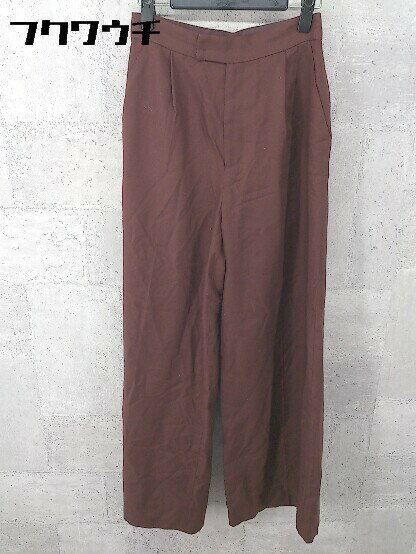 ◇ SLY スライ センタープレス ワイド パンツ サイズ2 ブラウン系 レディース 【中古】