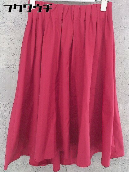 ◇ Simplicite シンプリシテェ 膝下丈 フレア スカート サイズF レッド レディース 【中古】