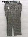 ◇ green label relaxing グリーンレーベル UNITED ARROWS 千鳥格子 チェック パンツ サイズ40 グレー系 レディース 【中古...