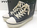 ◇ ◎ snidel スナイデル スタッズ ハイカット スニーカー シューズ サイズL ブラック レディース 【中古】