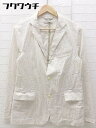 ◇ URBAN RESEARCH Sonny Label ストライプ シングル 2B 長袖 ジャケット サイズL ホワイト ベージュ メンズ 【中古】