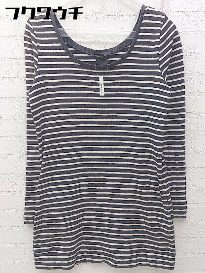 ◇ Sov. ソブ DOUBLE STANDARD CLOTHING ボーダー 長袖 チュニック ワンピース ネイビー ホワイト レディース 【中古】