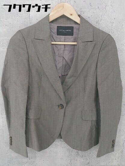 ◇ UNITED ARROWS ユナイテッドアローズ リネン混 長袖 ジャケット サイズ38 ブラウン レディース 【中古】