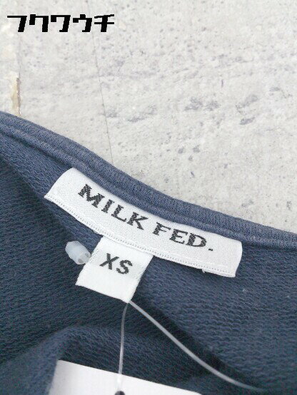 ◇ MILKFED. ミルクフェド 刺繍 七分袖 ミニ チュニック ワンピース サイズXS ネイビー レディース 【中古】