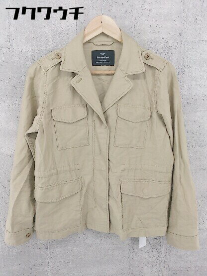 ◇ UNITED ARROWS green label relaxing リネン混 長袖 ジップアップ ジャケット サイズ40 ベージュ レディース 【中古】