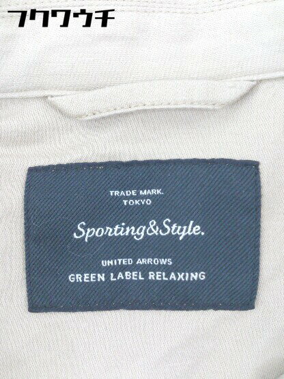 ◇ UNITED ARROWS green label relaxing リネン混 長袖 ジップアップ ジャケット サイズ40 ベージュ レディース 【中古】