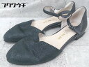 ◇ cava cava サヴァサヴァ ストラップ フラット ペタンコ パンプス サイズ23 ブラック レディース 【中古】