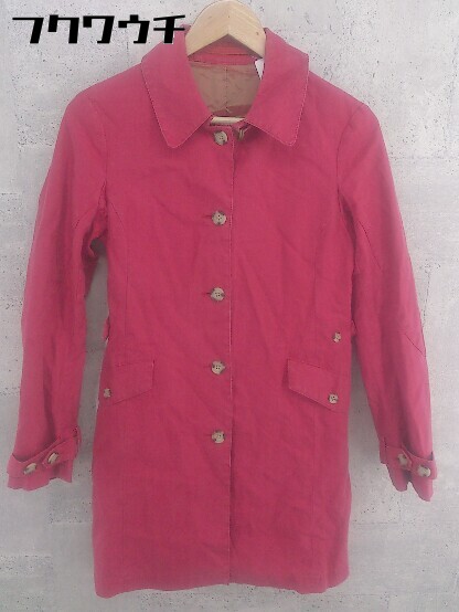 ◇ MONTEDORO モンテドーロ リネン 長袖 コート サイズ40 レッド ブラック レディース 【中古】