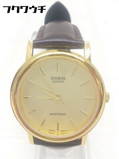 ◇ CASIO カシオ MTP-1095 ジャンク 腕時計 ウォッチ ブラウン ゴールド レディース 【中古】