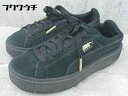 ◇ Puma プーマ SUEDE PLATFORM TRACE WMNS 36583001 スニーカー シューズ サイズ22.5cm グリーン系 レディース 【...