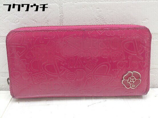 ◇ &byP&D ピンキーアンドダイアン 総柄 ラウンドファスナー 長財布 ウォレット ピンク系 レディース 【中古】