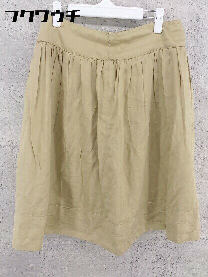 ◇ amaca アマカ 膝下丈 フレア スカート サイズ40 ベージュ レディース 【中古】