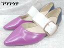 ◇ ORiental TRaffic オリエンタルトラフィック フラット パンプス シューズ サイズL パープル ネイビー レディース 【中古】