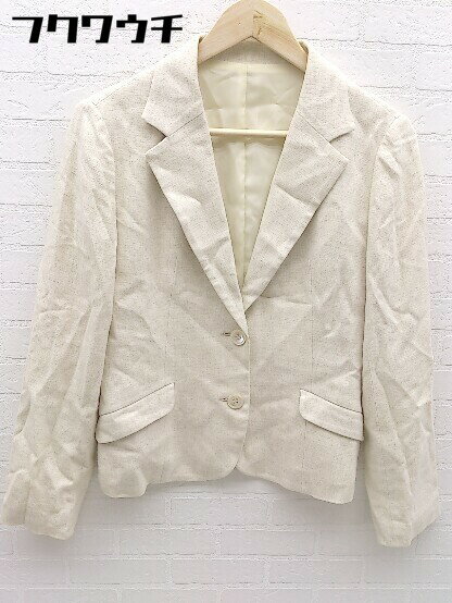 ◇ UNITED ARROWS ユナイテッドアローズ 長袖 テーラード ジャケット サイズ40 ベージュ レディース 【中古】