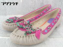 ◇ COCUE コキュ モカシン シューズ サイズ23? ベージュ ピンク系 レディース 【中古】