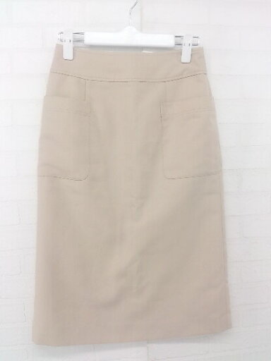 ◇ NATURAL BEAUTY BASIC 通勤 バックスリット 膝下丈 タイト スカート サイズXS ベージュ系 レディース E 【中古】 ◇ NATURAL BEAUTY BASIC 通勤 バックスリット 膝下丈 タイト スカート サイズXS ベージュ系 レディース E 【中古】