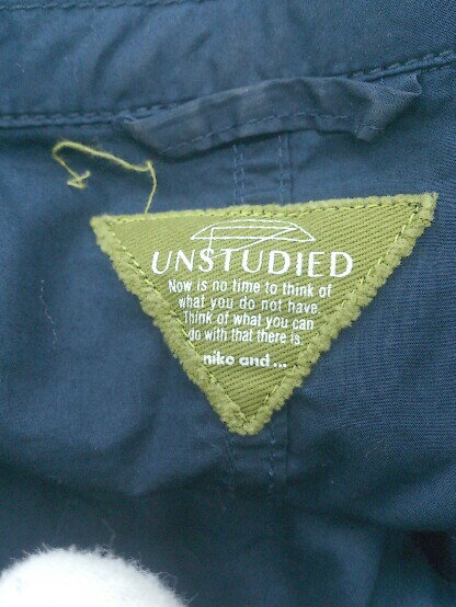 ◇ UNSTUDIED アンスタディード niko and … ユーティリティ 長袖 シャツ ジャケット サイズM ネイビー系 メンズ E 【中古】