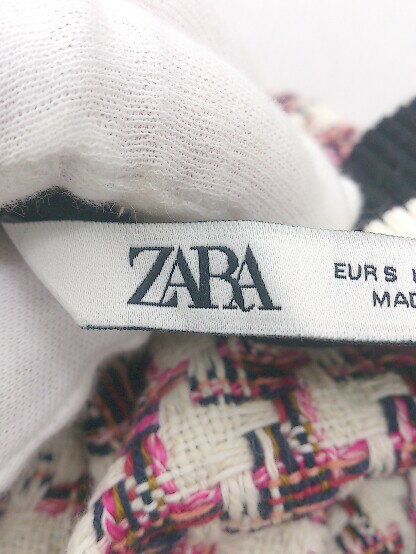 ◇ ZARA ザラ 総柄 ニット ベスト サイズEUR S USA S MEX 26 アイボリー ピンク系 マルチ レディース E 【中古】 3