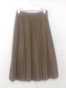 ◇ DAY CLOSET ウエストゴム 膝下丈 プリーツ スカート ブラウン レディース E 【中古】(4)