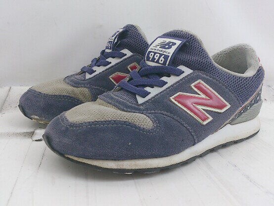 ◇ NEW BALANCE PT996SNY キッズ 子供 スニーカー シューズ サイズ19cm ブルー グレー メンズ レディース E 【中古】