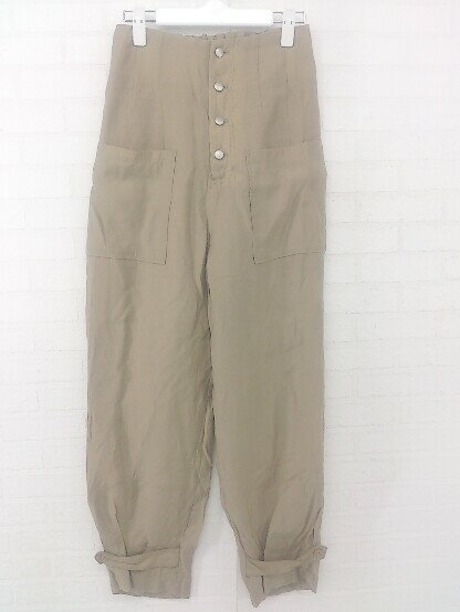 ◇ Discoat ハイウエスト デザイン パンツ サイズF ブラウン レディース E 【中古】