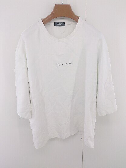 ◇ KUUUPY クーピー バックプリント 半袖 Tシャツ カットソー サイズM ホワイト系 マルチ メンズ E 【中古】