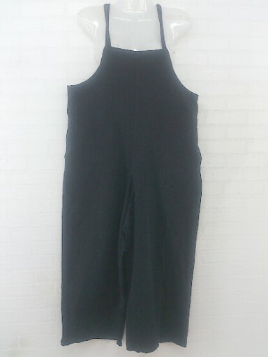 ◇ CORNERS LOTS OF LOVE デニム サロペット サイズM ブラック レディース E 【中古】 ◇ CORNERS LOTS OF LOVE デニム サロペット サイズM ブラック レディース E 【中古】