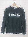 ◇ KIKS TYO キックスティーワイオー ロゴ 長袖 Tシャツ カットソー ブラック ホワイト メンズ E 【中古】