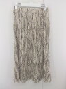 ◇ Ray Cassin レイカズン 総柄 ロング プリーツ スカート サイズF ベージュ系 マルチ レディース E 【中古】(4)