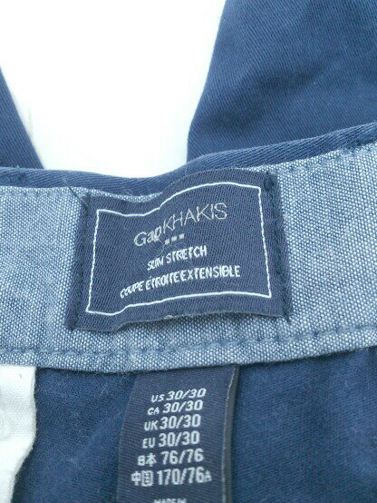 ◇ GAP ギャップ コットン パンツ サイズ76 ネイビー メンズ E 【中古】