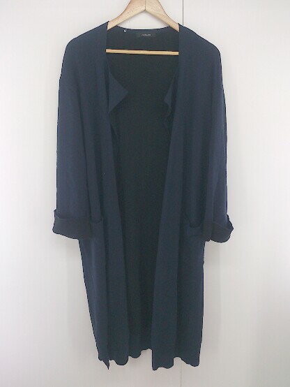 ◇ JEANASIS ジーナシス ニット ロング 長袖 カーディガン サイズF ネイビー系 レディース E 【中古】