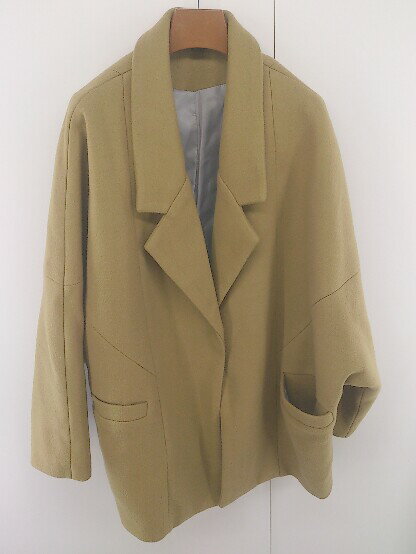 ◇ select MOCA セレクトモカ 長袖 ルーズシルエット コート サイズ F キャメル レディース E 【中古】