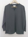 ◇ EMMA CLOTHES エマ クローズ Vネック サイドスリット 長袖 カットソー サイズF グレー系 レディース メンズ E 【中古】