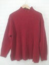 ◇ PAGEBOY ページボーイ ALICIA ハイネック ダメージ加工 長袖 ニット セーター サイズF レッド系 レディース E 【中古】|詳細画像