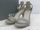 ◇ ◎ ECCO エコー アンクルストラップ ヒール サンダル サイズ38 グレー レディース E 【中古】