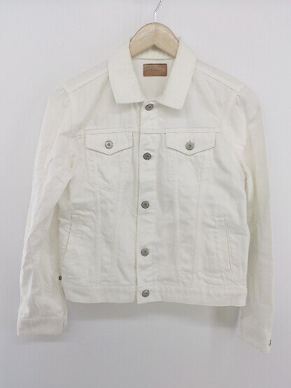 ◇ earth music&ecology 長袖 デニム ジャケット Gジャン サイズM オフホワイト系 レディース E 【中古】のサムネイル