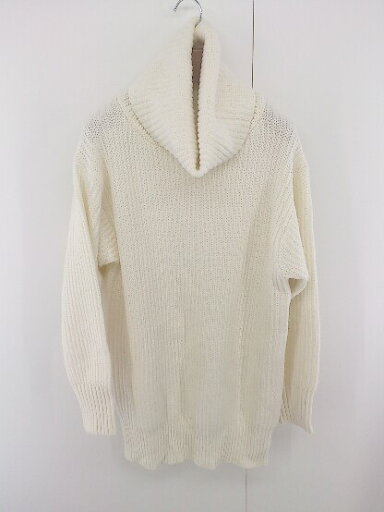 ◇ JEANASIS ジーナシス オフタートル ニット 長袖 ミニ ワンピース チュニック サイズF アイボリー系 レディース E 【中古】 ◇ JEANASIS ジーナシス オフタートル ニット 長袖 ミニ ワンピース チュニック サイズF アイボリー系 レディース E 【中古】
