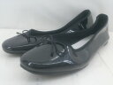 ◇ green label relaxing UNITED ARROWS ラウンドトゥ ローヒール フラット シューズ サイズLL ブラック レディース E 【...