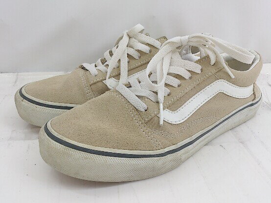 ◇ VANS ヴァンズ V36CL+CALM OLD SKOOL ローカットスニーカー シューズ サイズ24.5cm ベージュ レディース」 E 【中古】