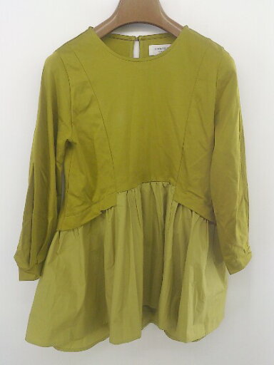 ◇ OPAQUE.CLIP オペークドットクリップ 切替 長袖 チュニック サイズ34/SS マスタードイエロー系 レディース P 【中古】 ◇ OPAQUE.CLIP オペークドットクリップ 切替 長袖 チュニック サイズ34/SS マスタードイエロー系 レディース P 【中古】