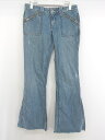 ◇ JUICY COUTURE JEANS カットオフ ブーツカット ジーンズ デニム パンツ サイズ26 ブルー系 レディース P 【中古】