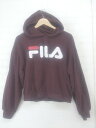 ◇ FILA E hyphen world gallery ロゴ 長袖 パーカー サイズF ボルドー系 レディース P 【中古】(4)