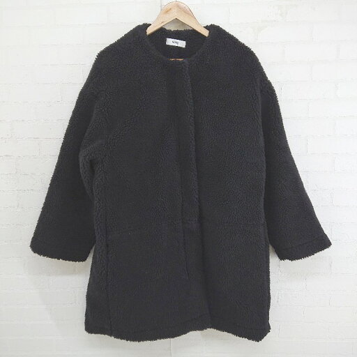 ■ HOLIDAY ホリデイ ジップアップ 長袖 ボア コート サイズF ブラック レディース P 【中古】 ■ HOLIDAY ホリデイ ジップアップ 長袖 ボア コート サイズF ブラック レディース P 【中古】
