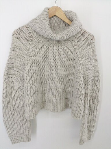◇ JEANASIS ジーナシス タートルネック ショート 長袖 ニット セーター サイズF グレージュ系 レディース E 【中古】 ◇ JEANASIS ジーナシス タートルネック ショート 長袖 ニット セーター サイズF グレージュ系 レディース E 【中古】