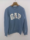 ◇ GAP ギャップ ロゴ 裏起毛 長袖 トレーナー サイズXXS ブルーグレー系 メンズ E 【中古】