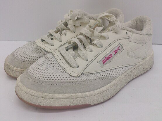 ◇ Reebok リーボック クラブ シー Prince Club C 85 GY8053 テニスシューズ サイズUS7 EU39 ホワイト レディース E 【中古】 1