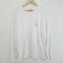 ◇ WHO'S WHO gallery プリント 長袖 Tシャツ カットソー サイズF ホワイト系 グレー系 レディース メンズ E 【中古】