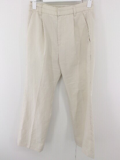 ◇ LOWRYS FARM ローリーズファーム バックゴム タック スラックス パンツ サイズF ライトベージュ系 レディース E 【中古】